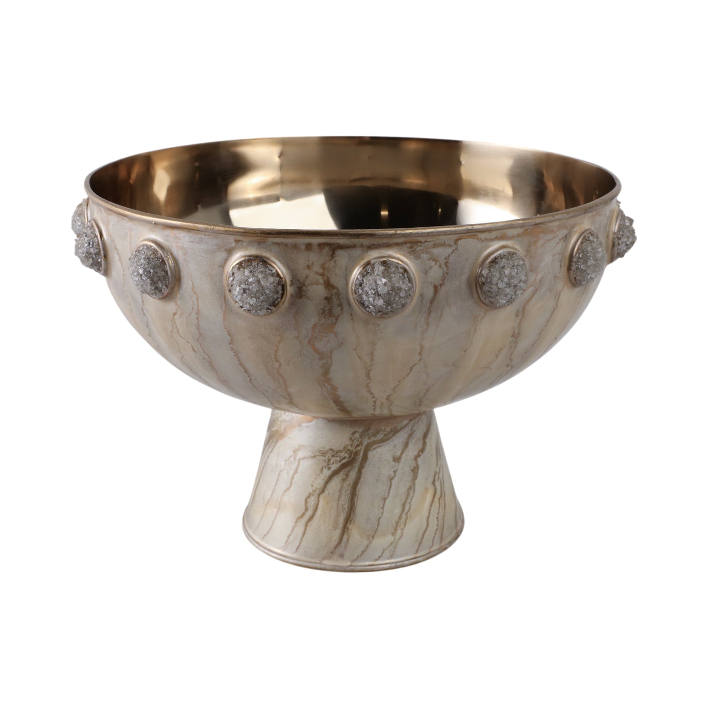 10" Frances Quartz Crystal And Steel Bowl