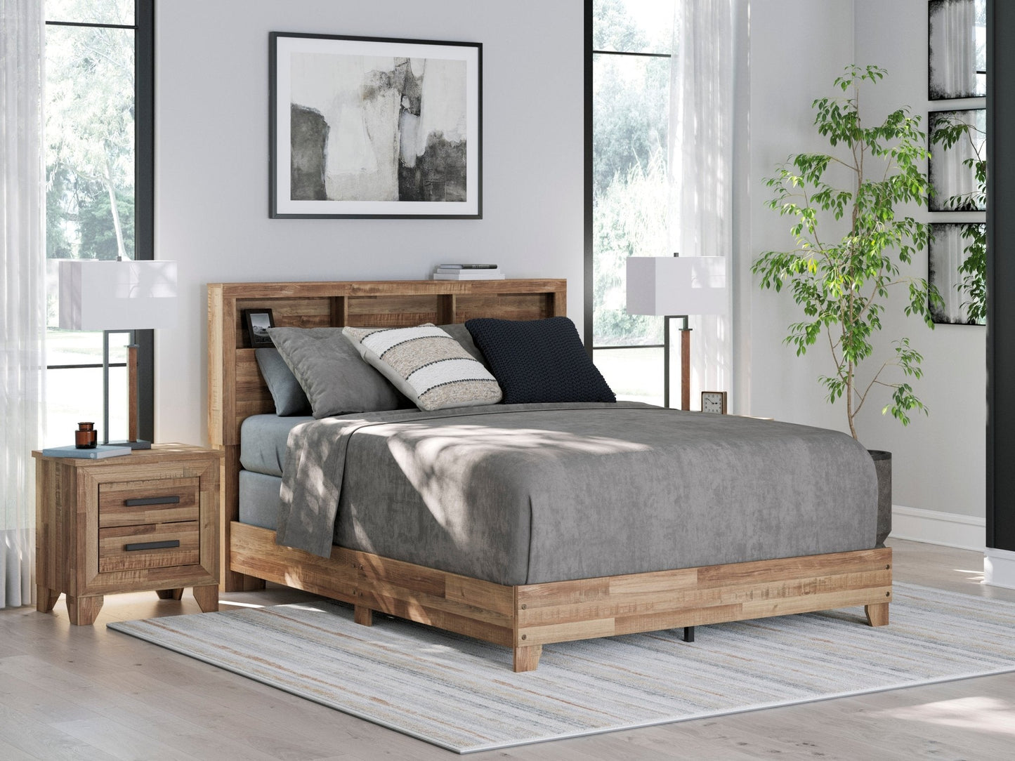 Finaria Queen Bookcase Bed