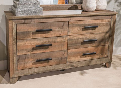 Finaria Six Drawer Dresser and Mirror