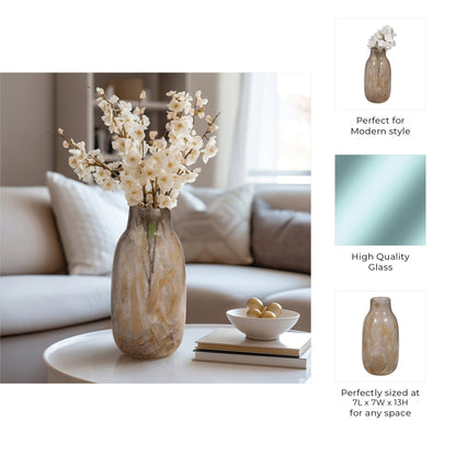 FOLEY NATURAL GLASS VASE |EV19709