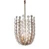 52045-06| CLEAR GLASS 3 LIGHT FLOWER CHANDELIER