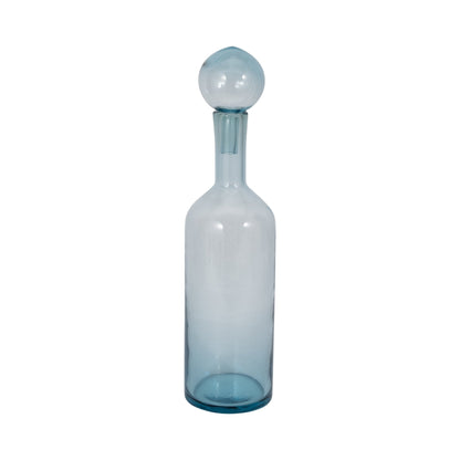 Glass Bottle With Stopper, Light Blue |20542-02