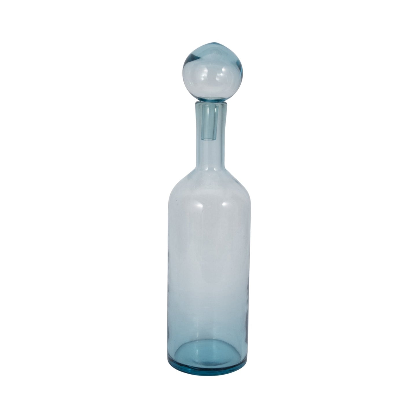Glass Bottle With Stopper, Light Blue |20542-02