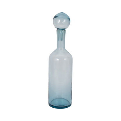 Glass Bottle With Stopper, Light Blue |20542-02