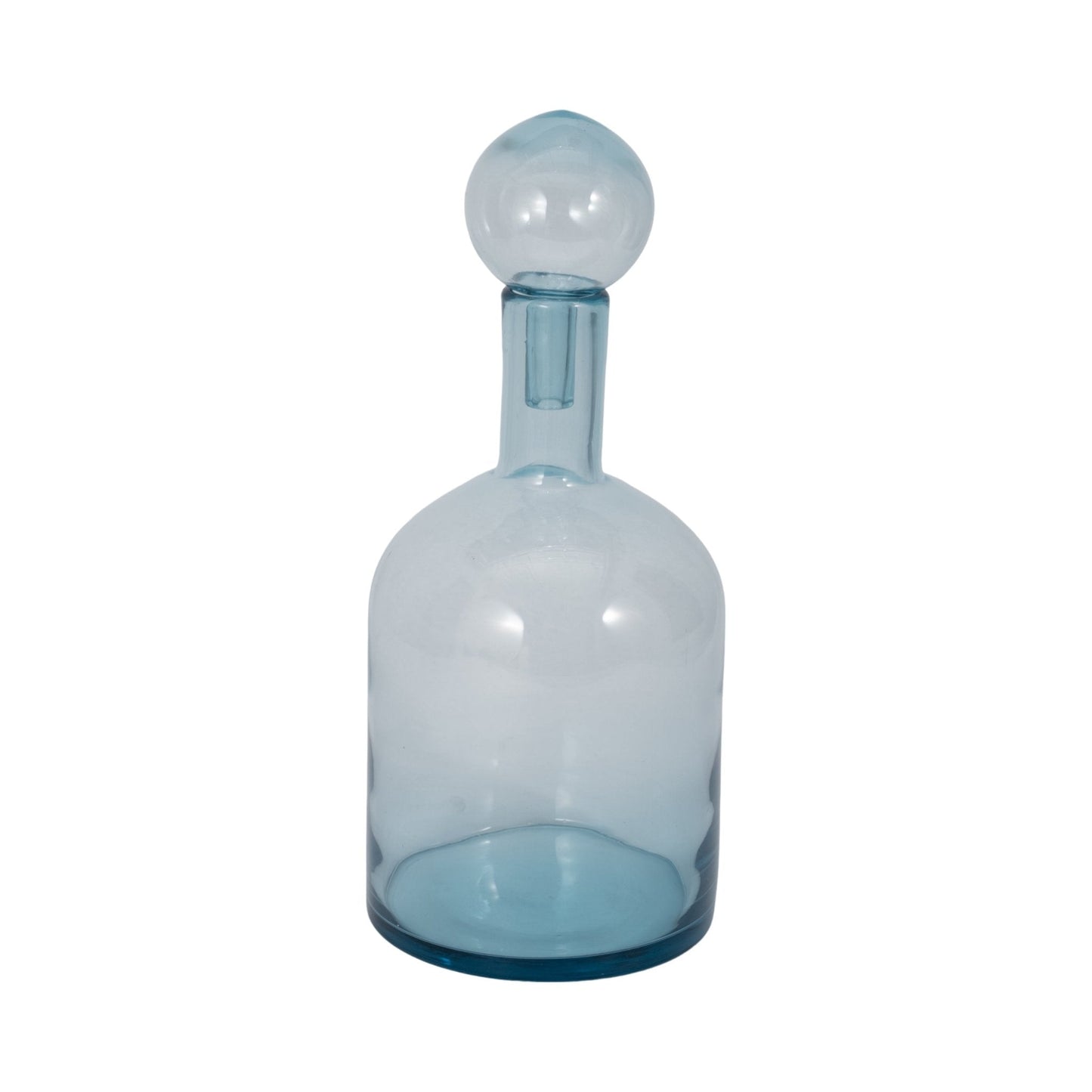 Glass Bottle With Stopper, Light Blue |20542-02