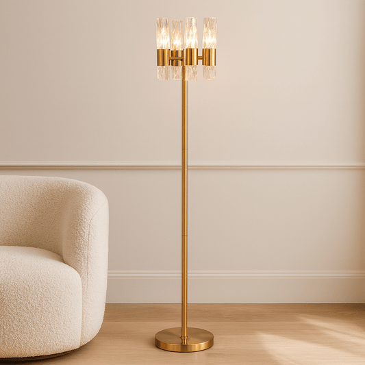 GLASS FLOOR LAMP