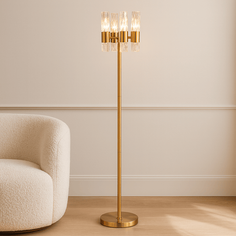 GLASS FLOOR LAMP