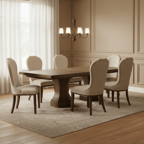Jorlaina RECT Dining Table with 8 chairs