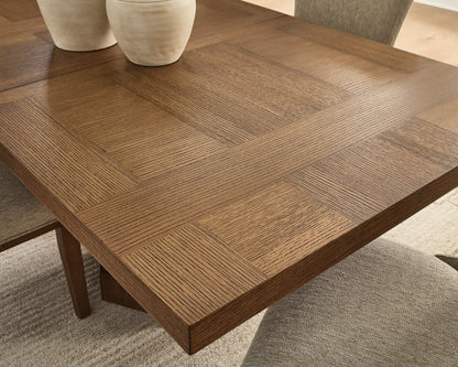 Jorlaina RECT Dining Table with 8 chairs and Server