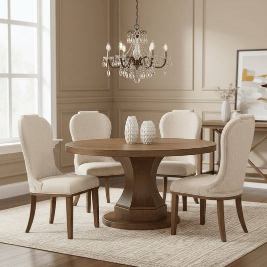Jorlaina Round Dining Set without server