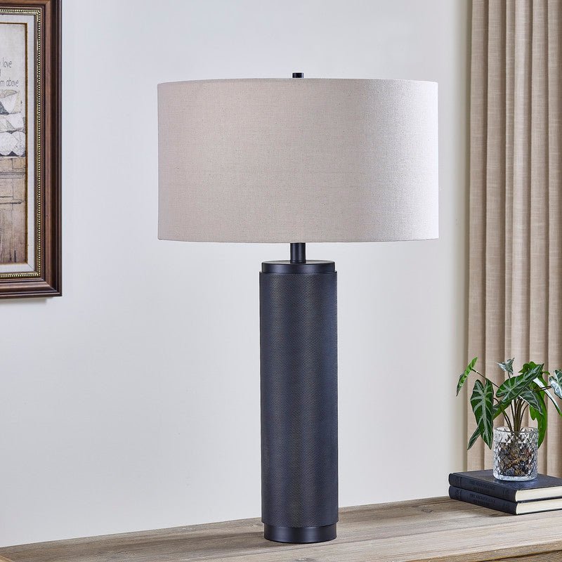 30"H Matt Black Nostalgia Table Lamp