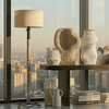Library Floor Lamp - Gray Stone