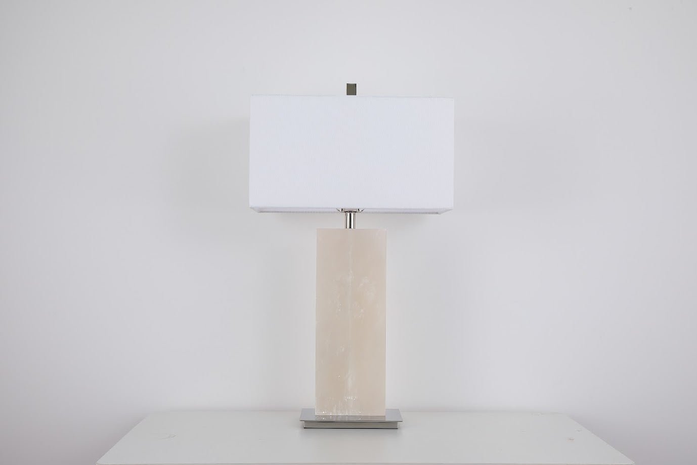 Alabaster Cream Table Lamp Luma Stone Collection