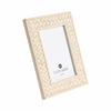LUANDA LETHER 5X7 PHOTO FRAME, CREAM