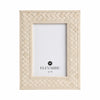 LUANDA LETHER 5X7 PHOTO FRAME, CREAM