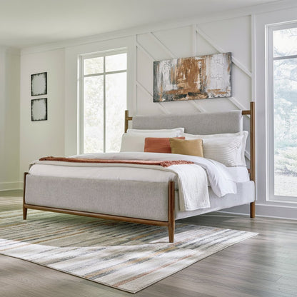 Lyncott King Upholstered HB/FB/Roll Slats