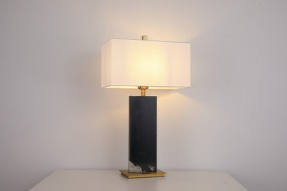 Nero Black Marble Table Lamp Luma Stone Collection