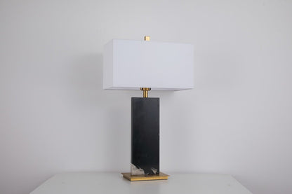 Nero Black Marble Table Lamp Luma Stone Collection