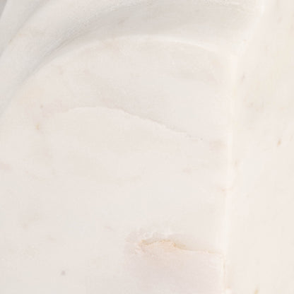 MARBLE, S/2 6"H RAINBOW BOOKENDS, WHITE