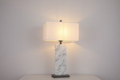 Marbled Linen Table Lamp Luma Stone Collection