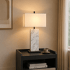 Marbled Linen Table Lamp Luma Stone Collection