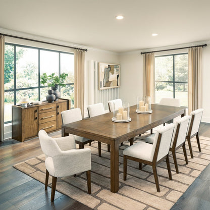 Marxmore RECT Dining Table with 10 chairs and Server