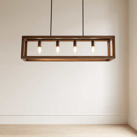 METAL 4 LIGHT CHANDELIER WITH BLACK MESH DIFFUSER