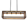 METAL 4 LIGHT CHANDELIER WITH BLACK MESH DIFFUSER