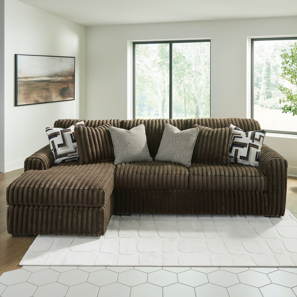 Midnight-Madness 3-Piece Sectional with Chaise S15 