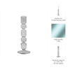 Mixed Bubble Taper Candleholder, Smoke |21351-03