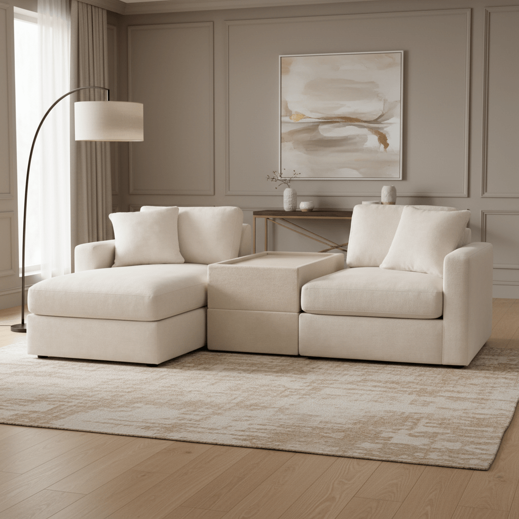 Modmax 3-Piece Chaise, corner chair, and Console