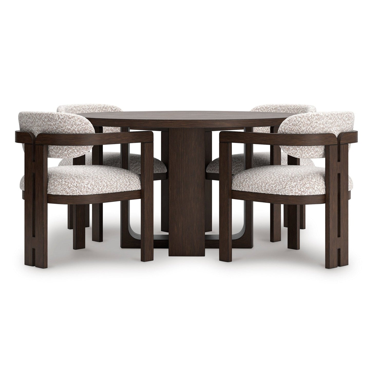 Neo Round Dining Room Set With 4 Arm chairs