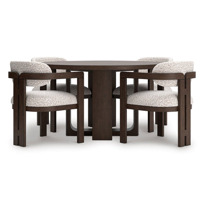 Neo Round Dining Room Set With 4 Arm chairs