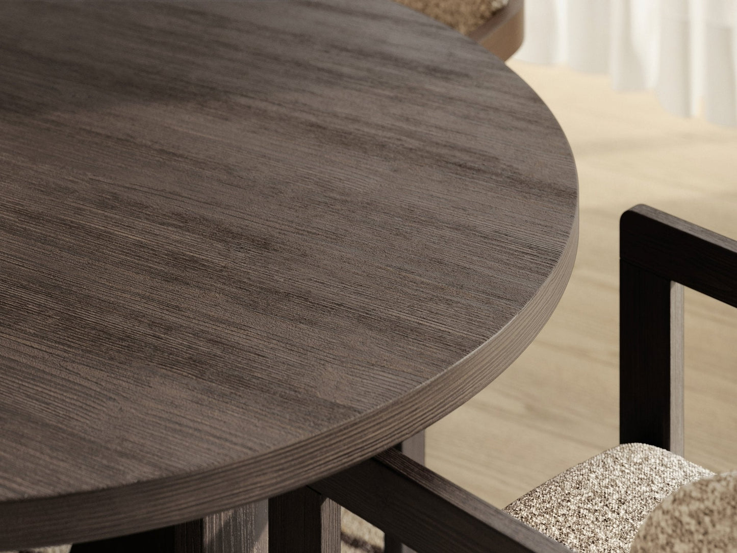 Neo Round Dining Room Set With 4 Arm chairs