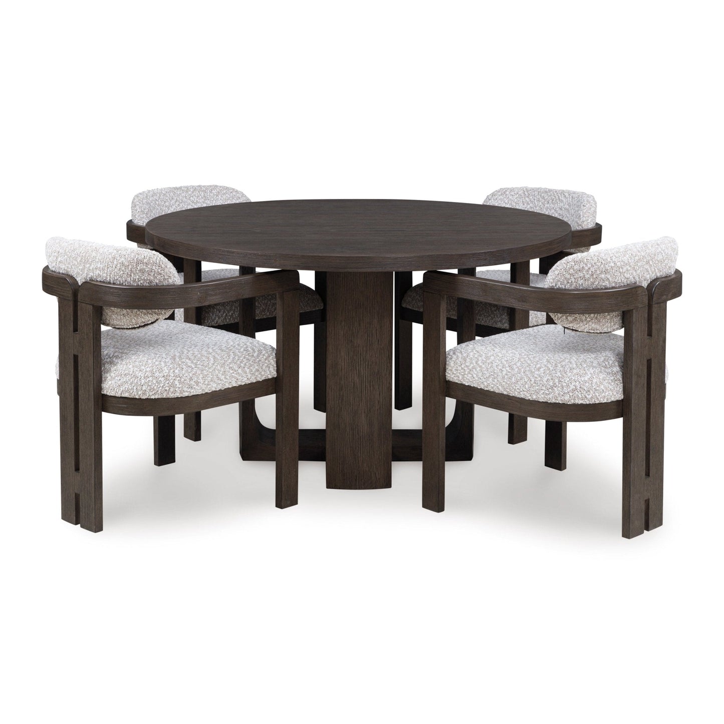 Neo Round Dining Room Set With 4 Arm chairs