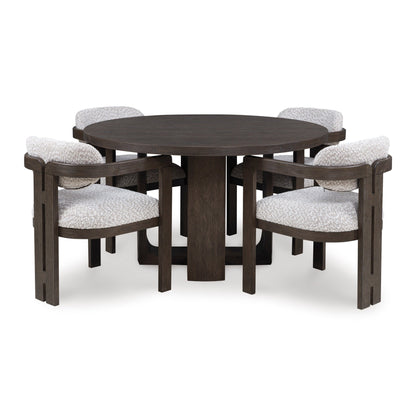 Neo Round Dining Room Set With 4 Arm chairs