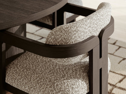 Neo Round Dining Room Set With 4 Arm chairs