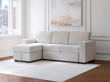 Poppleton 2-Piece Sectional with Pop Up Sleeper and Chaise