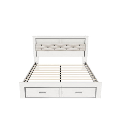 Ashley Homestore | Altyra - King Upholstered Bookcase Bed with Storage
