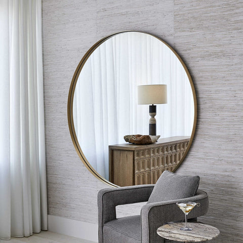 Padria Round Mirror - 60 Brass