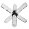 R17926-UTT | Double Cross Sculpture, Faux Quartz Crystal