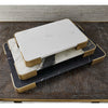 Elevated Tray/Plateau - White Marble Small