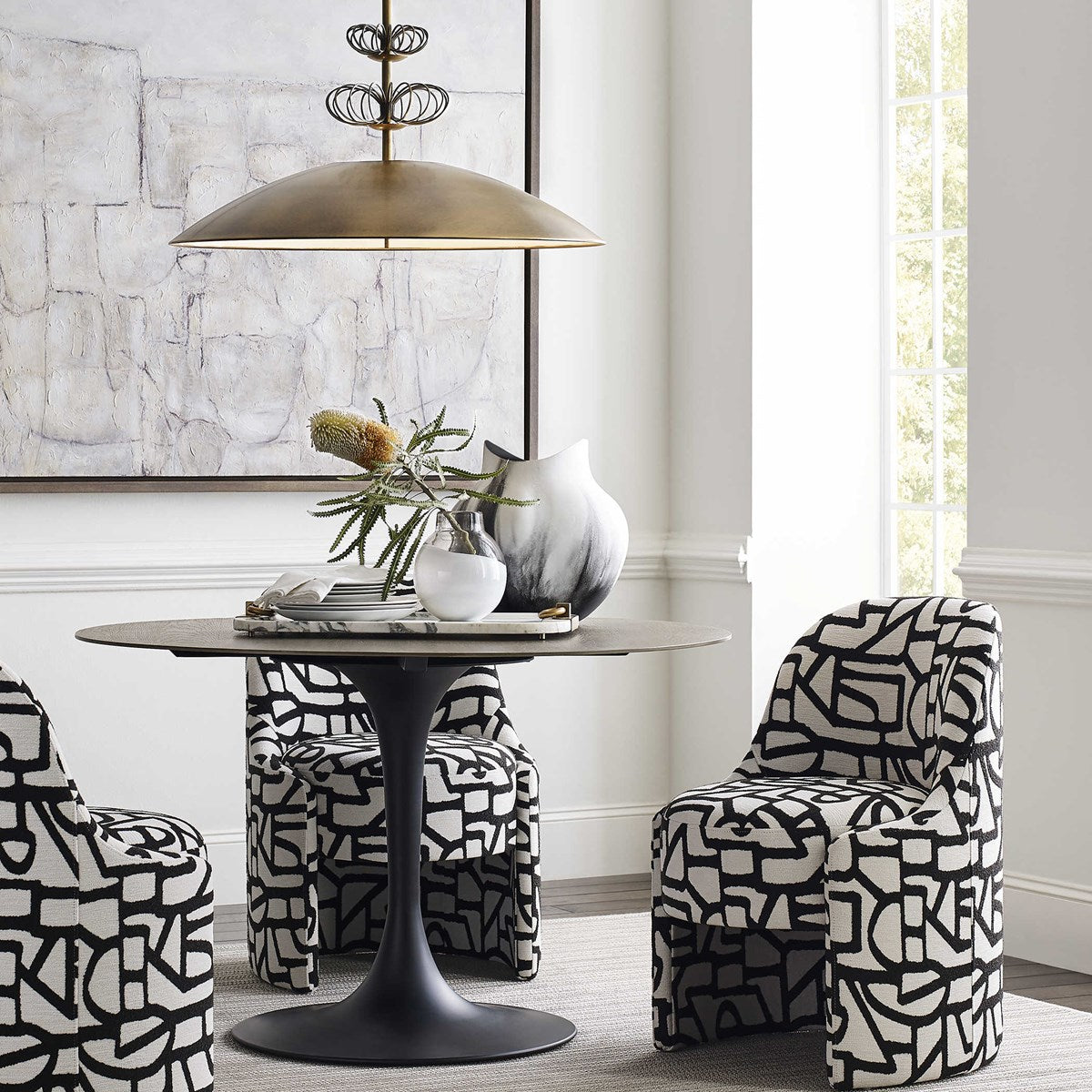 كرسي طعام مريح على شكل كبسولة - متعرج