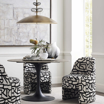 كرسي طعام مريح على شكل كبسولة - متعرج