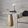 Equilateral Side Table - Marble/Brass