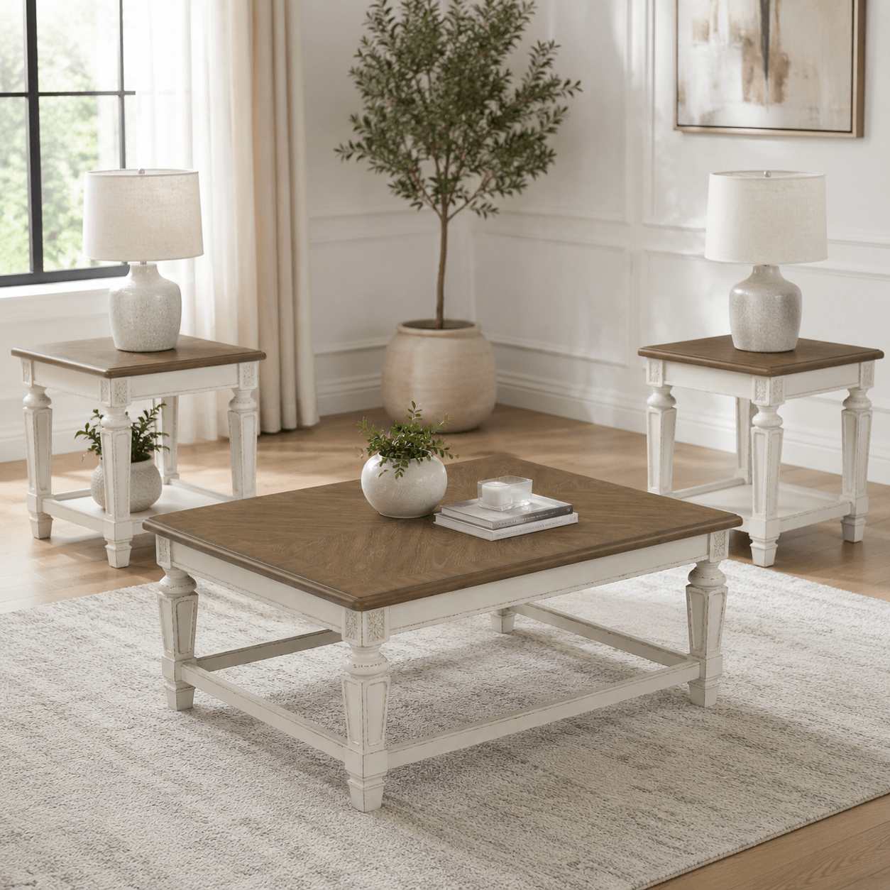 Realyn Rectangular Table Set