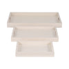 RESIN, S/3 13/18/24 WOVEN TRAYS, IVORY
