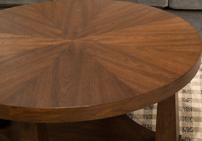 Rustic Plains Round Cocktail Table