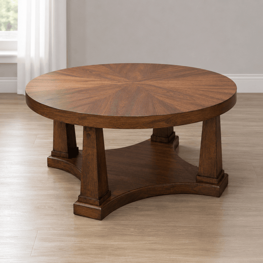 Rustic Plains Round Cocktail Table