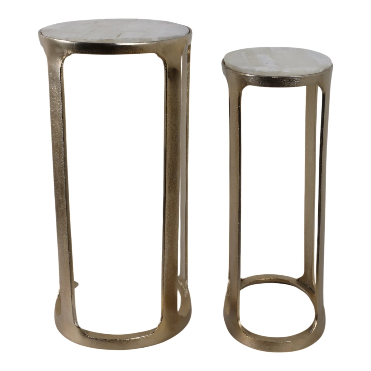 S/2 21/22" SURREY SELENITE TOP ACCENT TABLES